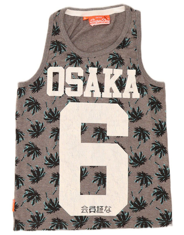 Superdry Débardeur Osaka Graphic Homme Gris Floral Sports