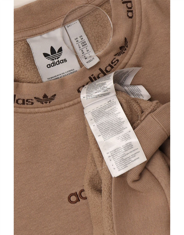 Adidas Sweat-shirt graphique pour homme en coton beige moyen