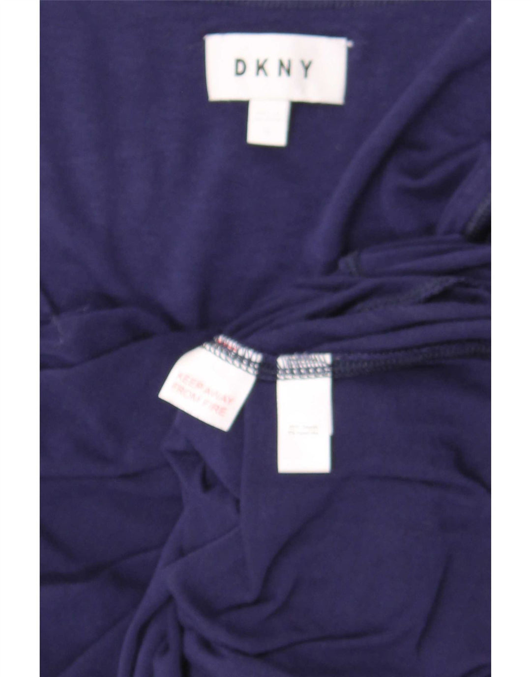 Dkny Robe tunique pour femme UK 10 Petite rayonne bleu marine