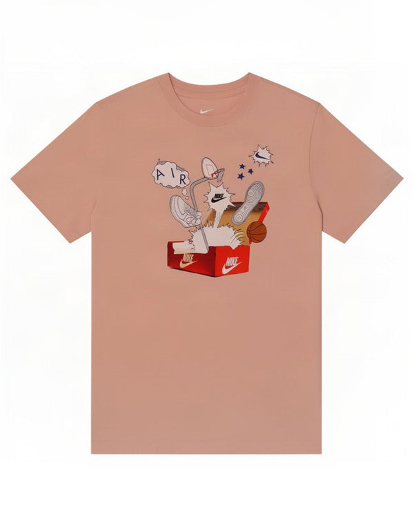 Nike T-shirt graphique pour homme en coton rose moyen
