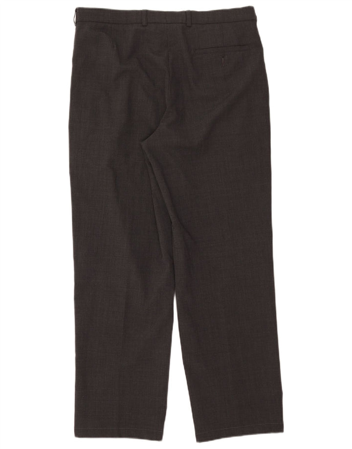Marks & Spencer Pantalon de costume sur mesure pour homme W34 L28 Gris Polyester