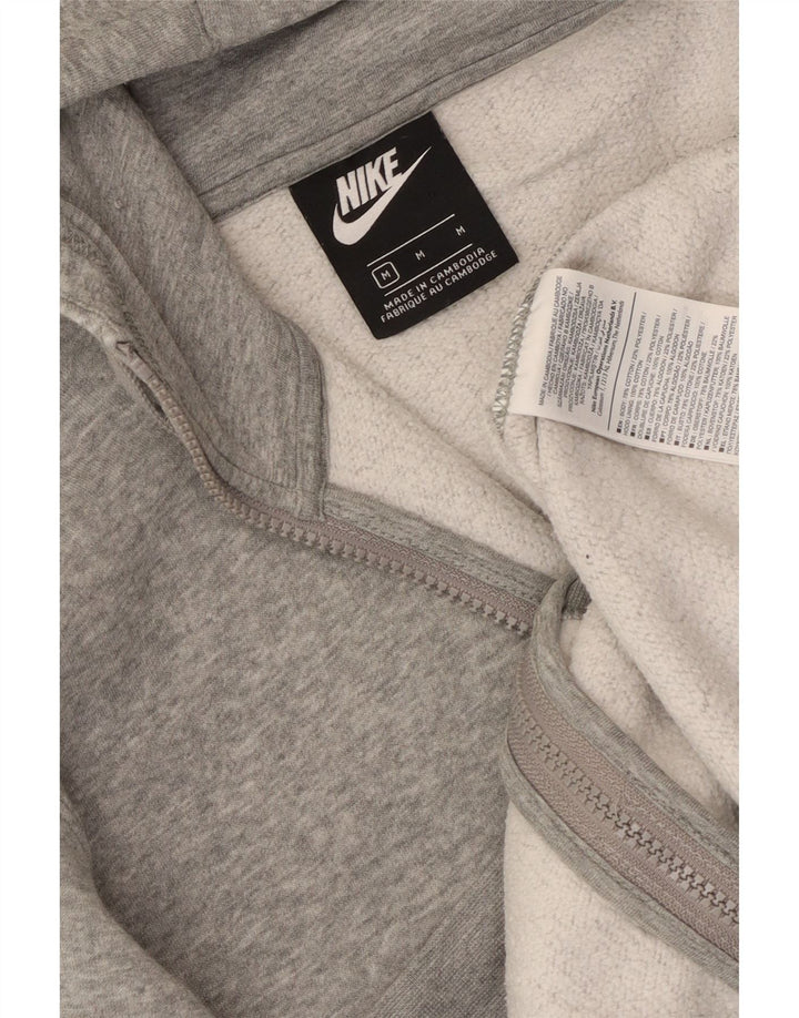 Nike Pull à capuche zippé pour homme en coton gris moyen
