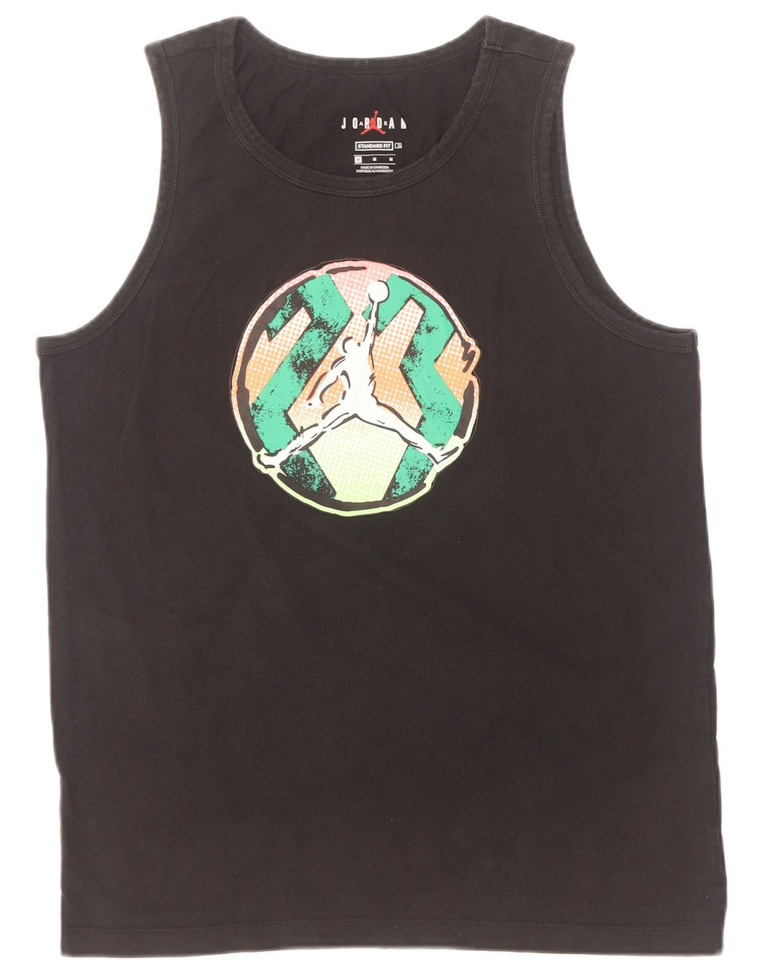 Jordan Débardeur graphique coupe standard pour homme en coton noir moyen