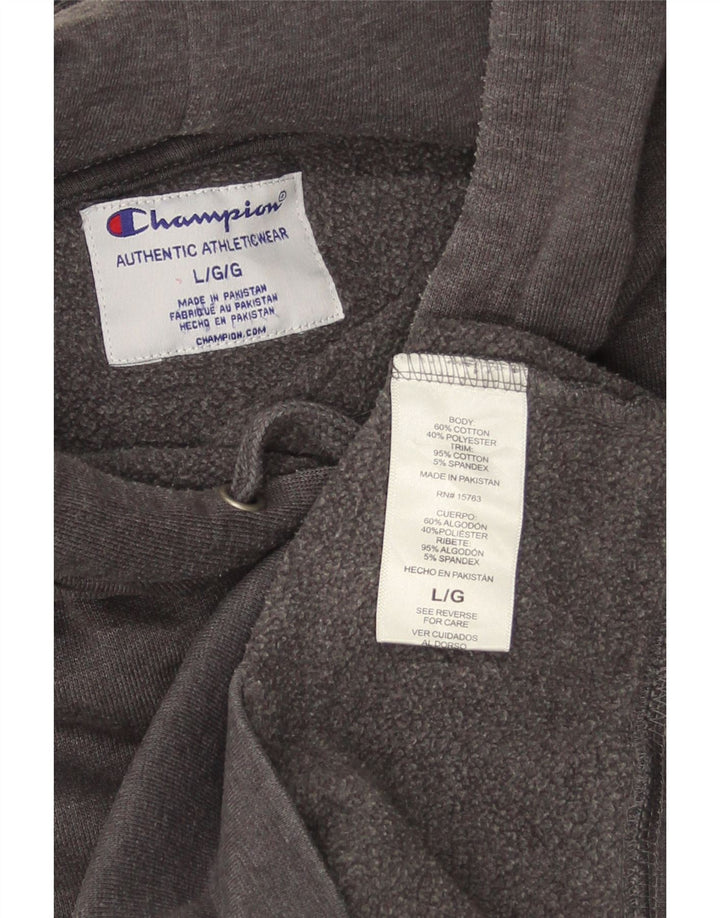 Champion Pull à capuche pour homme Large Gris Coton