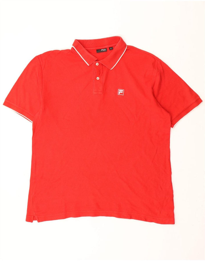 FILA Polo Homme XL Rouge Coton