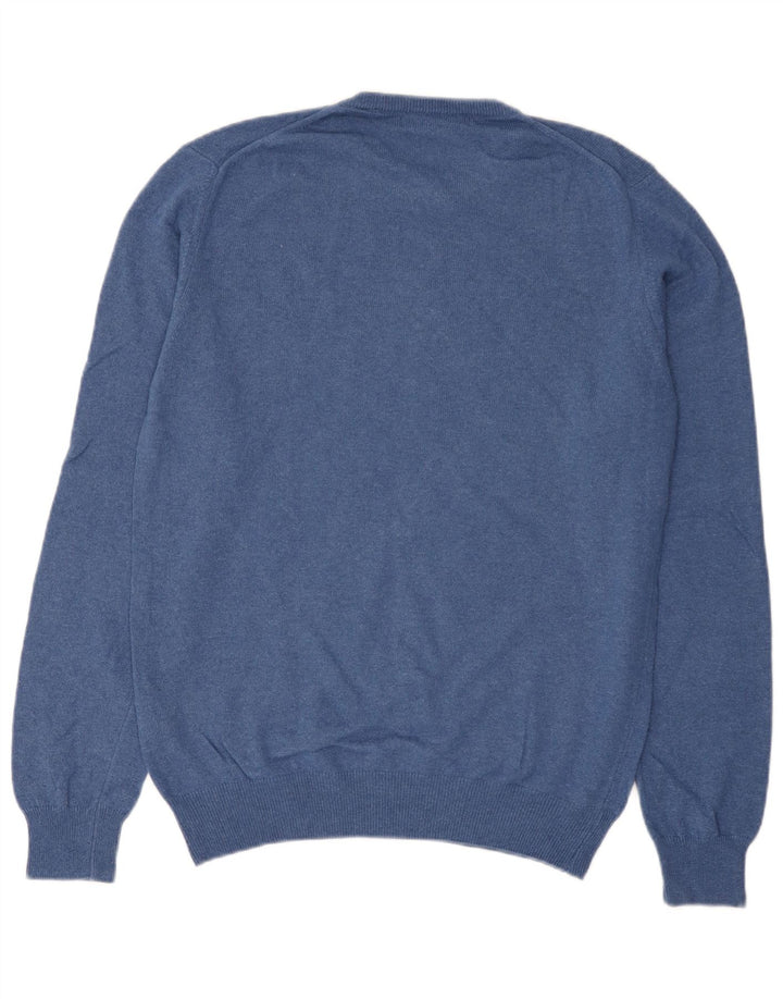 Liberto Pull col rond homme IT 52 Large laine bleue