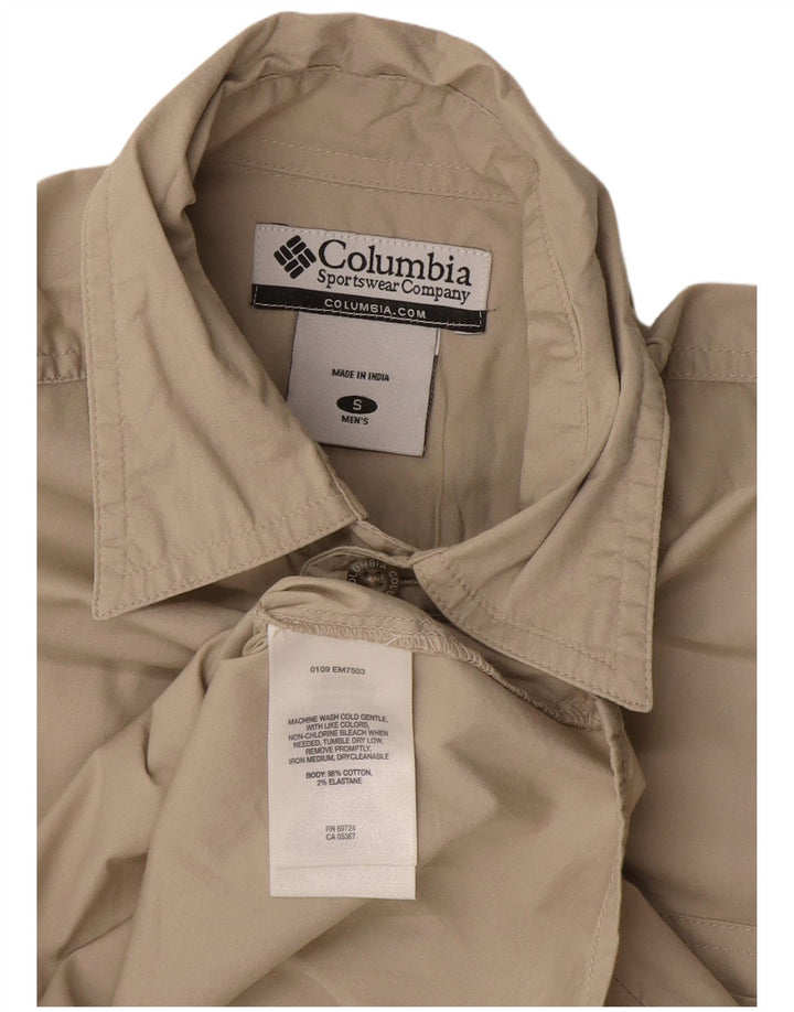 Columbia Chemise à Manches Courtes Homme Petit Coton Beige