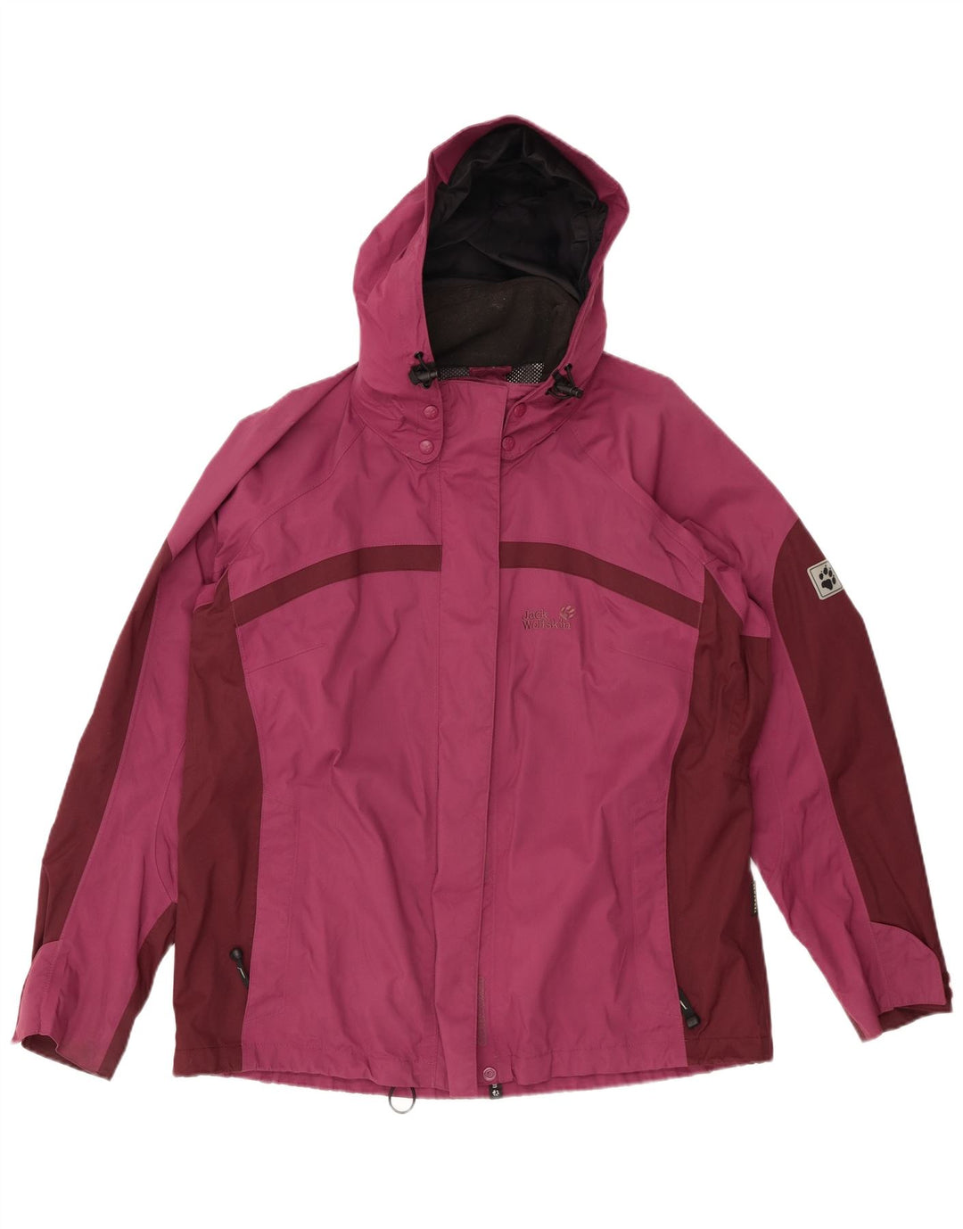 JACK WOLFSKIN Veste de pluie surdimensionnée pour femme UK 18/20 XL Bordeaux