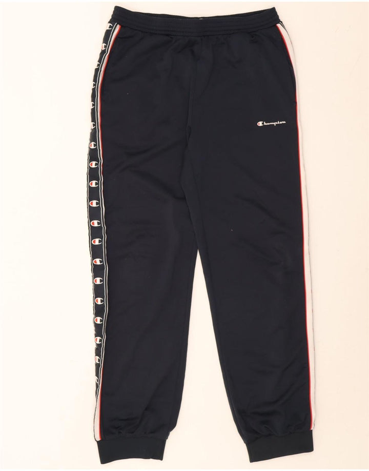 Champion Pantalon de survêtement graphique pour homme Bleu marine moyen Polyester