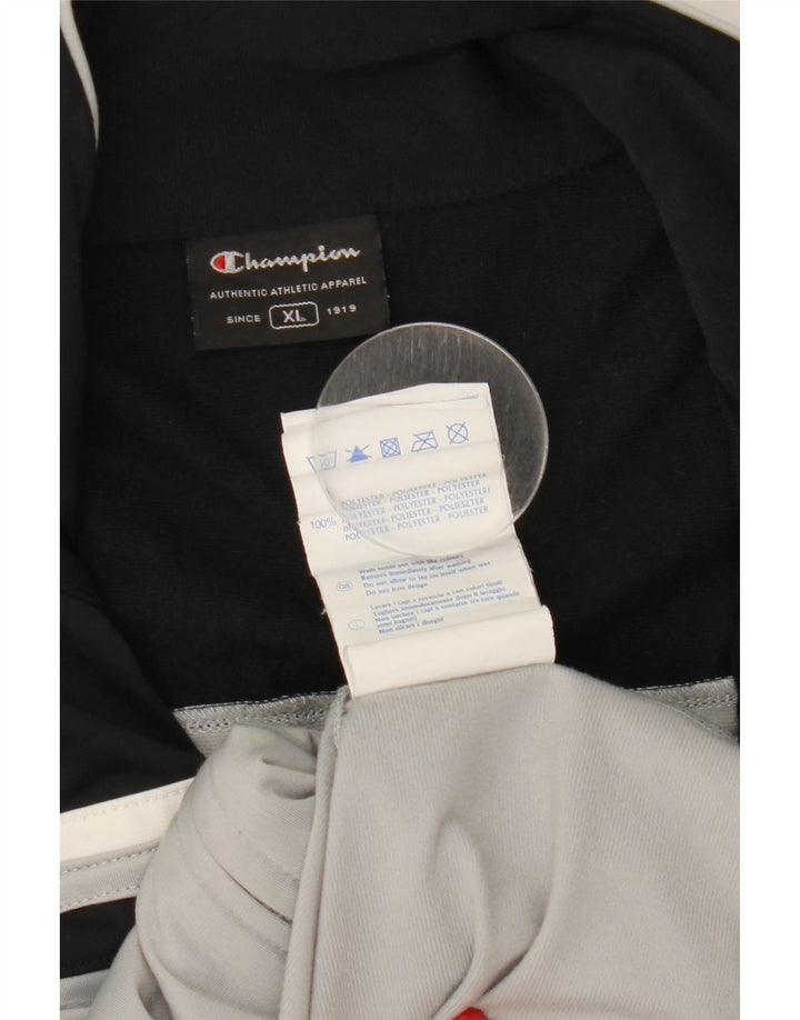 Champion Veste de survêtement pour homme XL Gris Colorblock Polyester