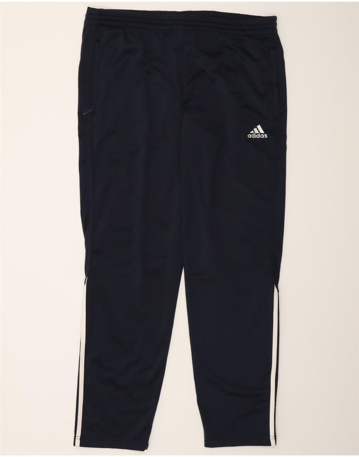 Adidas Pantalon de survêtement pour homme UK 40/42 Bleu marine moyen Polyester