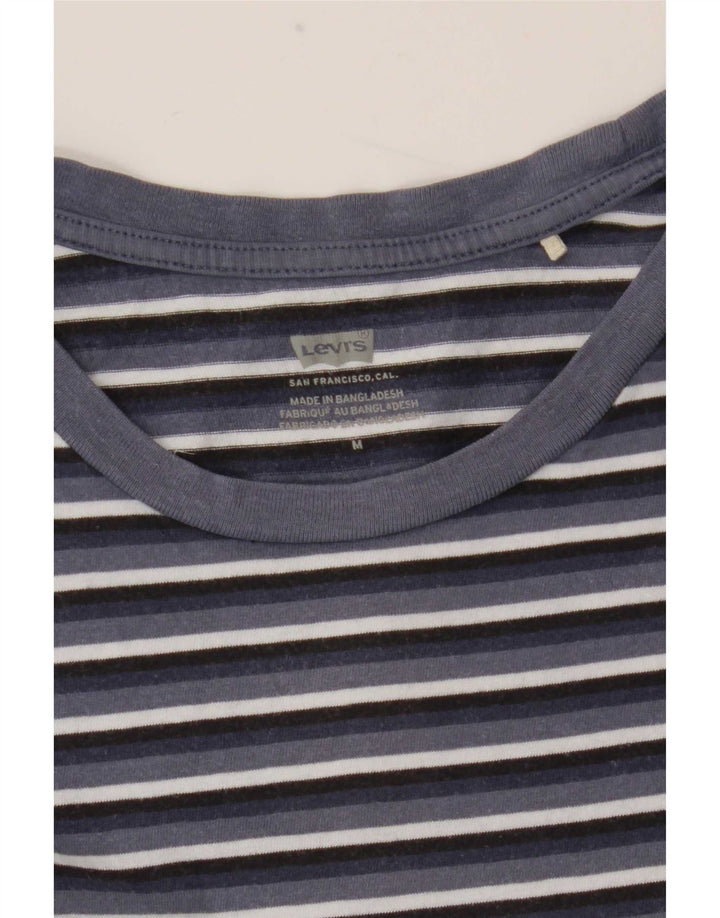 Levi's T-Shirt Femme UK 12 Bleu Marine Moyen Rayé