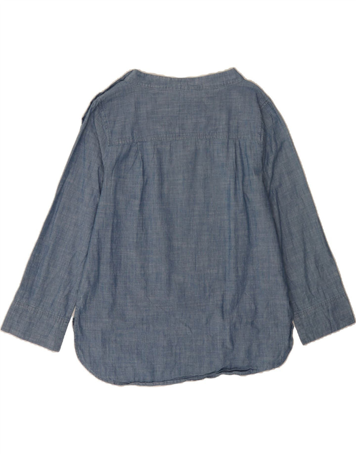 J. CREW Womens Long Sleeve Blouse Top US 10 Large Blue Cotton Vintage J. Crew and Second-Hand J. Crew from Messina Hembry 