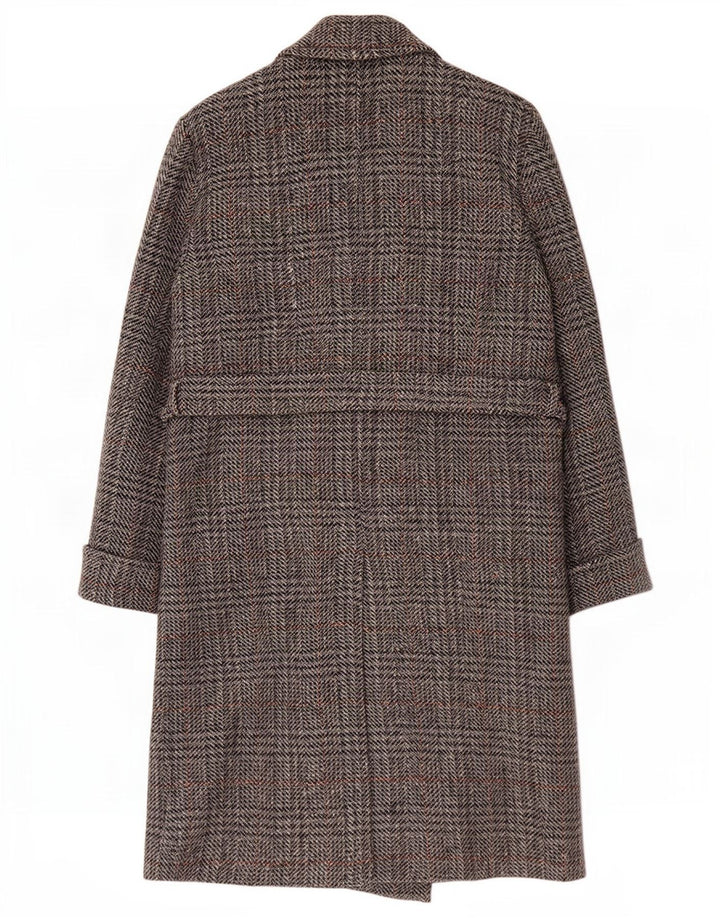 Lebole Manteau croisé coupe ample pour femme IT 44 pied-de-poule gris moyen