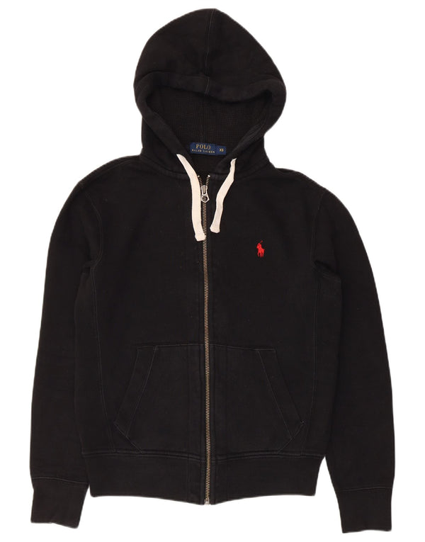 Polo Ralph Lauren Pull à capuche zippé pour homme XS en coton noir