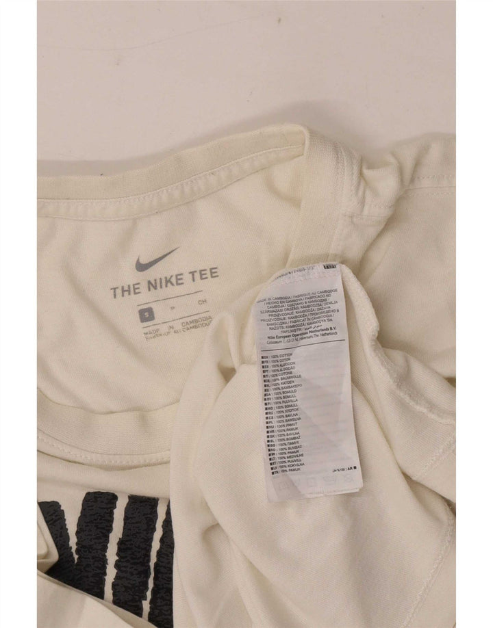Nike T-shirt graphique pour hommes, petit, en coton blanc