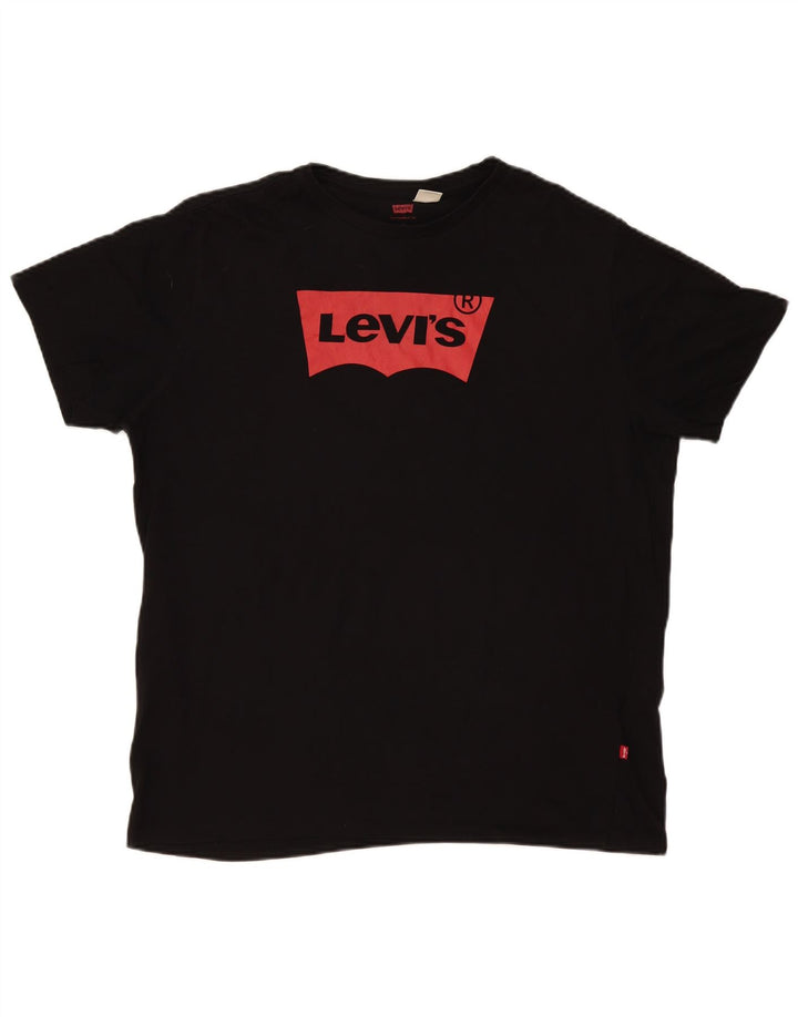 Levi's T-Shirt Graphique Top XL Homme Noir Coton