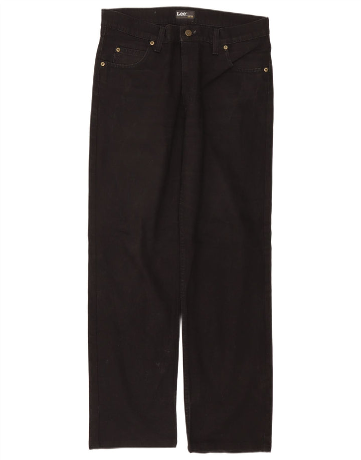 Lee Jean Droit Brooklyn Homme W34 L30 Noir Coton