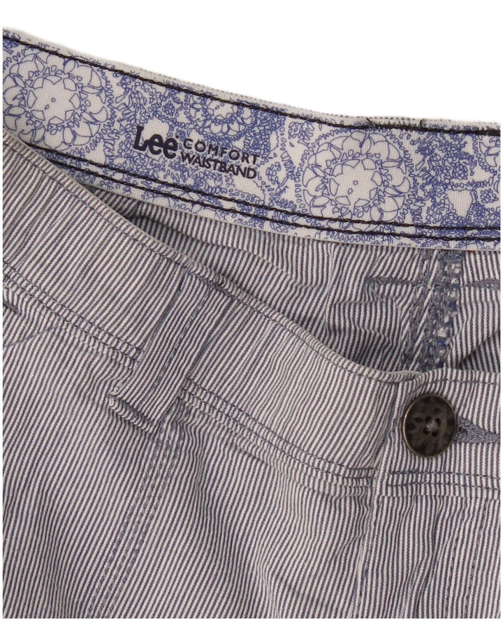LEE Short cargo pour homme W32 Bleu moyen à fines rayures
