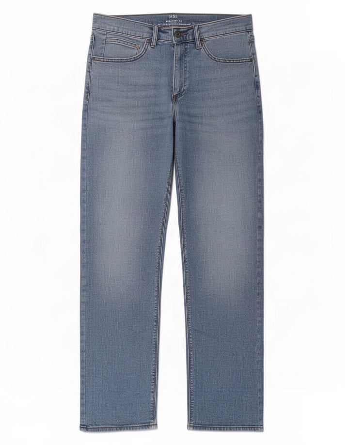 Marks & Spencer Jean droit homme W32 L31 bleu coton
