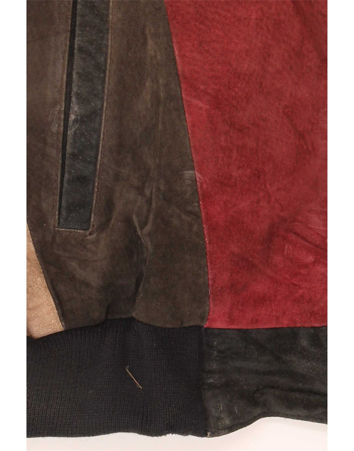 Euro Mode Veste Bomber en Daim Homme IT 52/54 XL Multicolore Colourblock