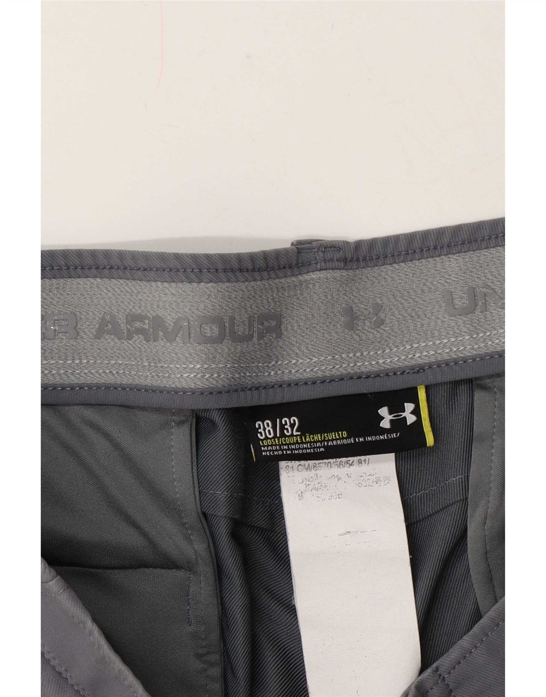 Under Armour Pantalon Chino Droit W38 L32 Homme Gris