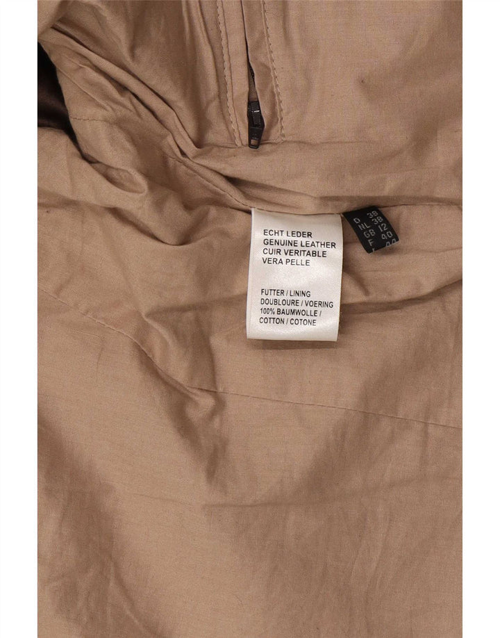 David Moore Veste en cuir pour femme UK 12 Marron moyen