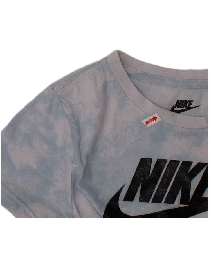 NIKE Haut T-Shirt Graphique Garçon 6-7 Ans Grand Bleu Tie Dye