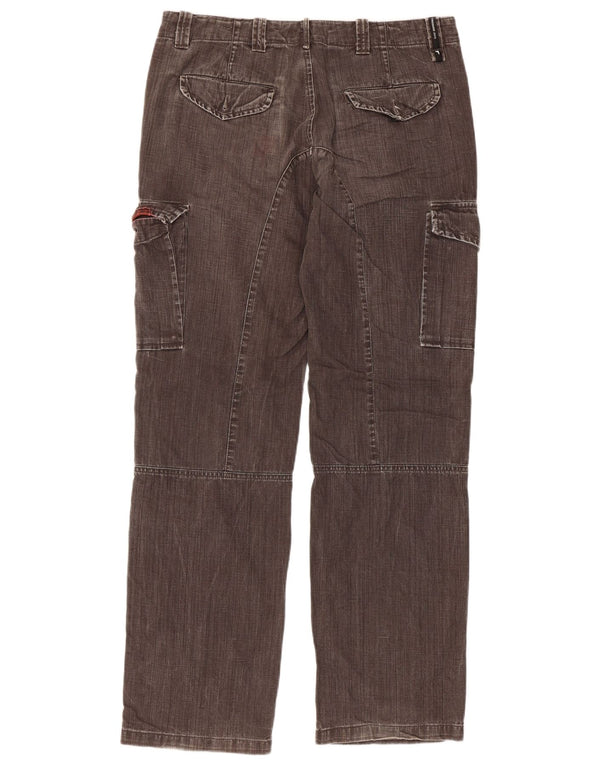 Trussardi Jeans Homme Cargo Straight IT 50 Large W34 L32 Gris Coton