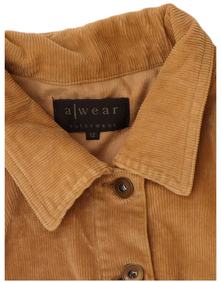 A Wear Veste en velours côtelé pour femme UK 12 Coton beige moyen