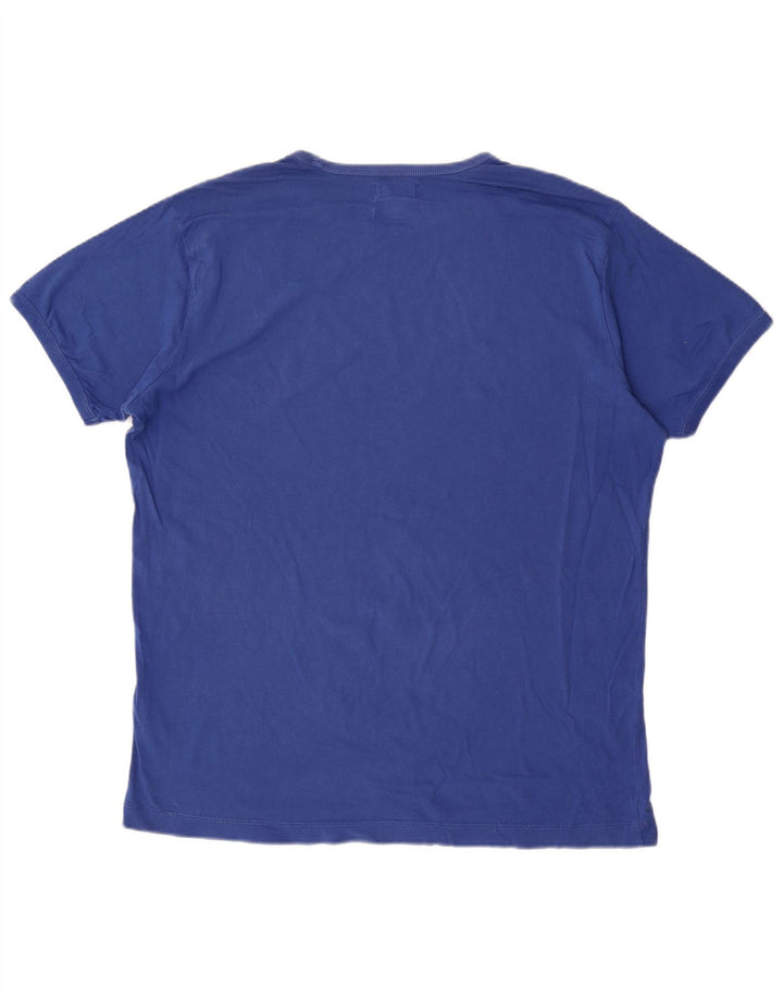 Diesel Hommes Regular Fit Graphic T-Shirt Top XL Bleu