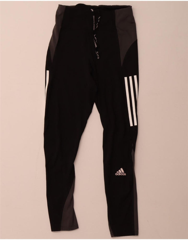 ADIDAS Leggings Aeroready pour femme UK 8/10 Small Noir Colourblock
