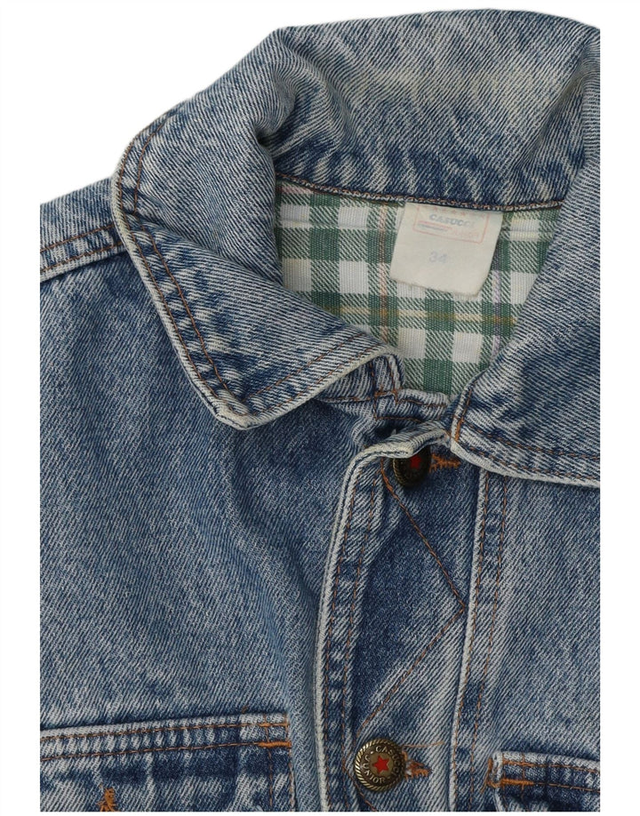 Casucci Veste en jean graphique pour garçon 10-11 ans Bleu Coton