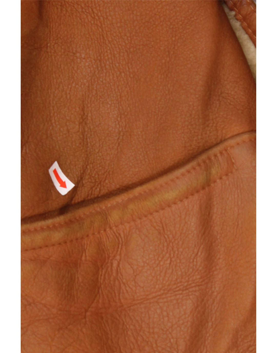 MABRUN Veste en peau de mouton pour homme UK 36 Petit cuir marron