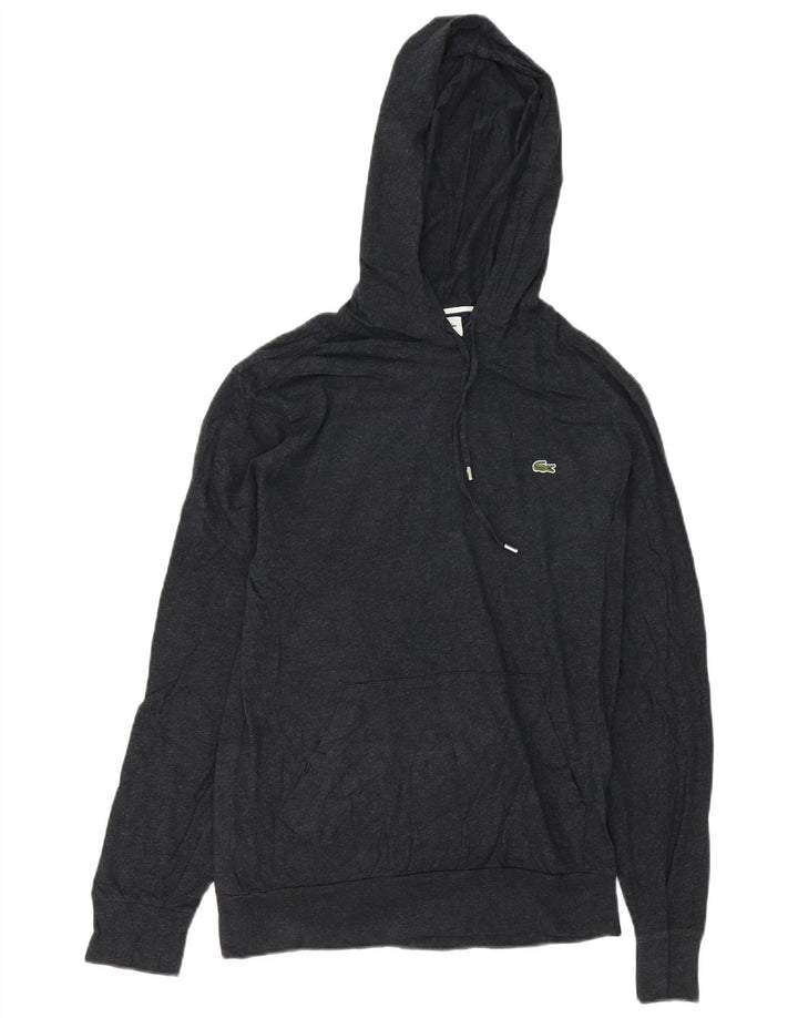 Lacoste Pull à capuche pour homme Taille 4 Coton gris moyen