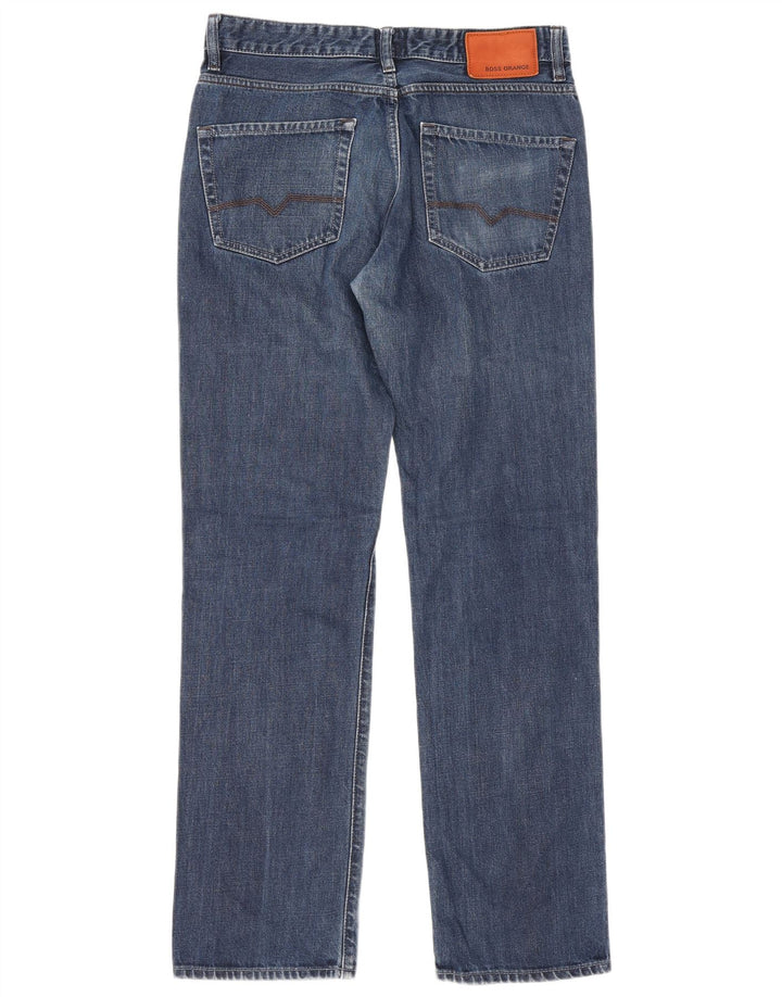 Hugo Boss Jean droit W31 L34 bleu coton homme