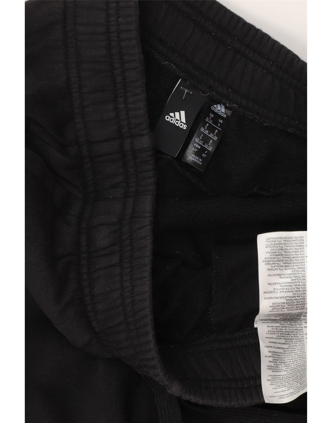 ADIDAS Pantalon de survêtement pour femme Joggers UK 8/10 Small Noir Coton