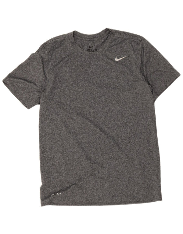 Nike Hommes Dri Fit T-Shirt Haut Large Gris Moucheté Polyester