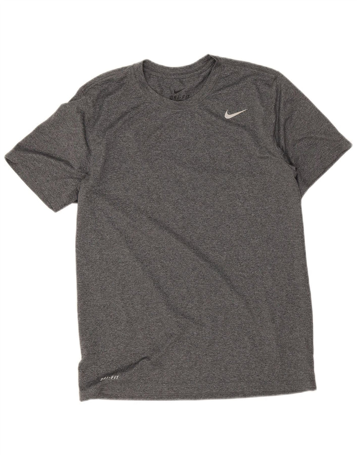 Nike Hommes Dri Fit T-Shirt Haut Large Gris Moucheté Polyester