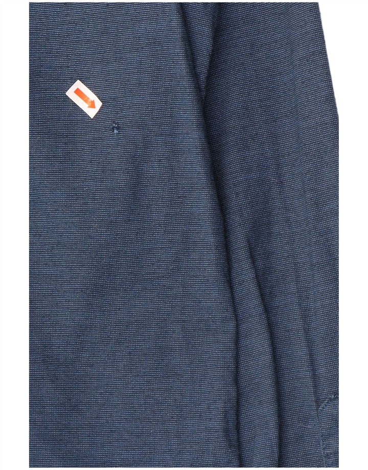 Hollister Chemise Slim Fit Homme Bleu Marine Moyen Coton