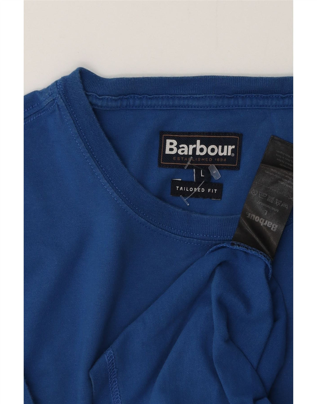 BARBOUR T-Shirt Coupe Ajustée Homme Grand Bleu Coton