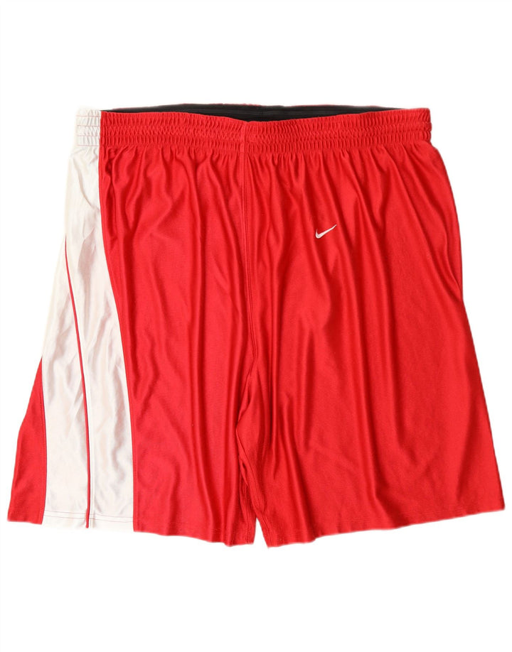 Nike Short de sport pour homme 3XL Rouge Colorblock Polyester