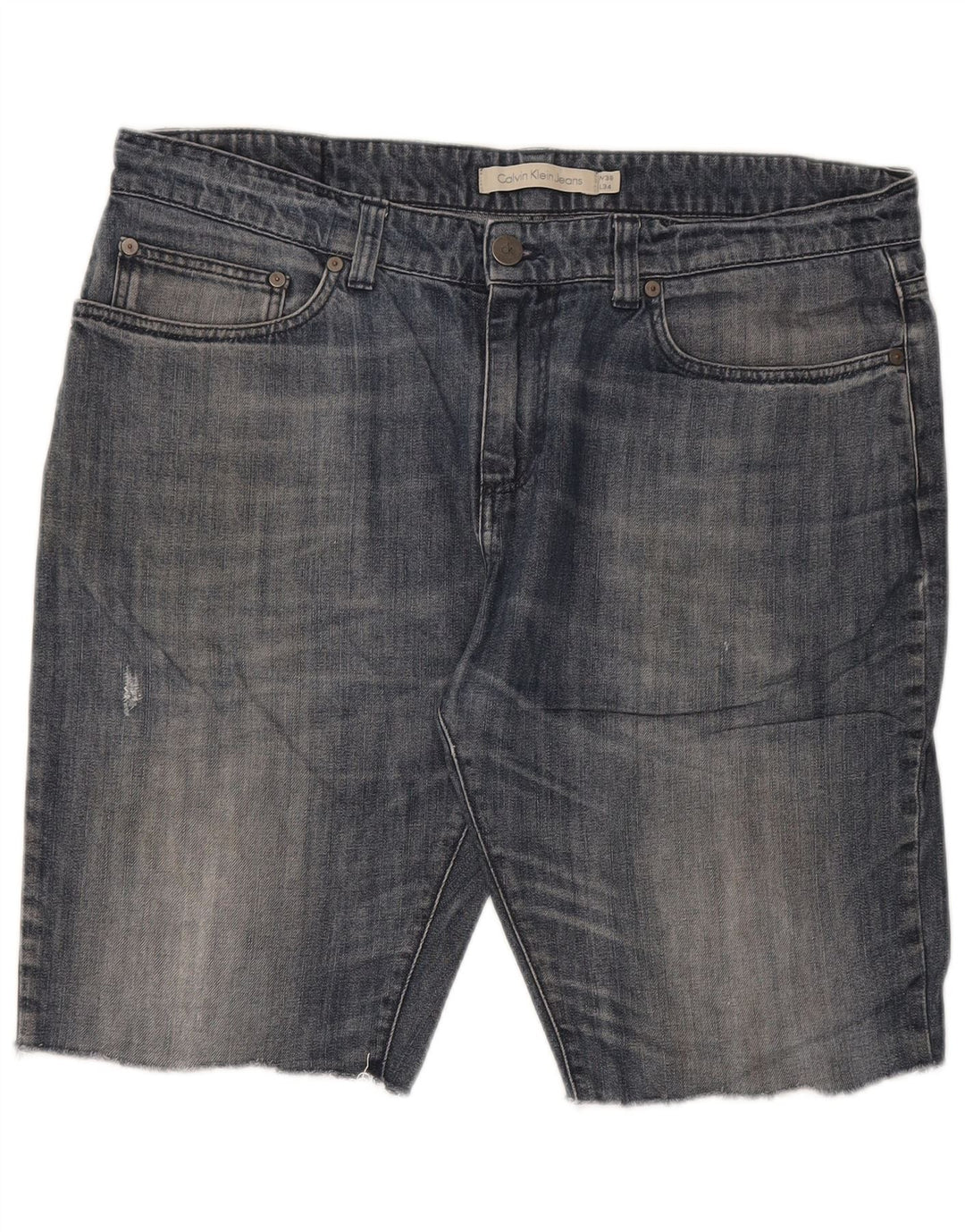 Calvin Klein Short en jean pour homme W36 Large Bleu Coton