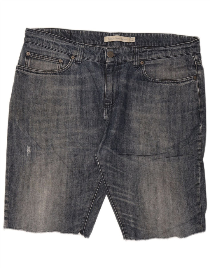 Calvin Klein Short en jean pour homme W36 Large Bleu Coton