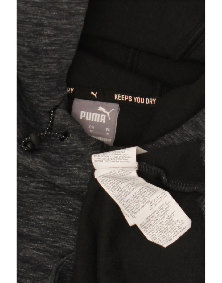 Puma Pull à Capuche Homme Gris Moyen Moucheté Coton