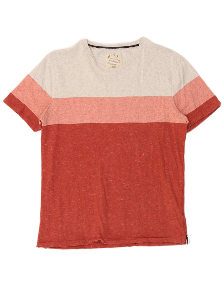 FAT FACE T-Shirt Homme Rouge Moyen Colourblock Coton