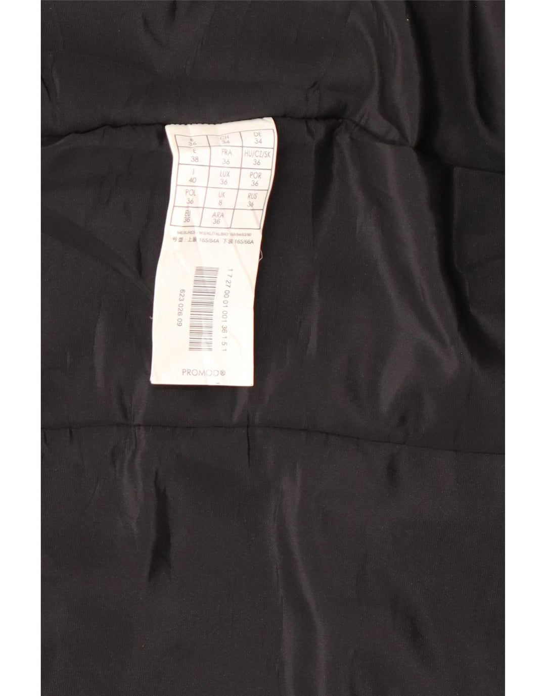 Promod Veste de motard en cuir pour femme UK 8 Small Noir