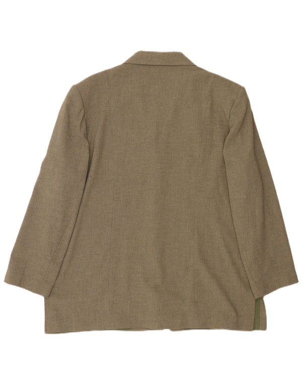 Endora Veste blazer à 3 boutons pour femme UK 20 2XL Kaki Polyester