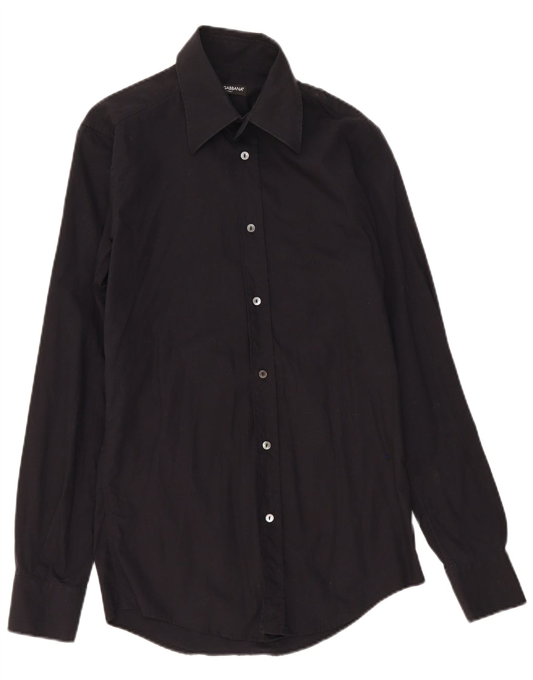 Dolce & Gabbana Chemise Homme Taille 39 15 1/2 Coton Noir Moyen
