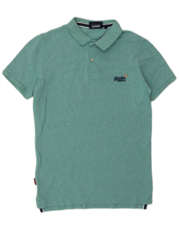 SUPERDRY Polo Homme Petit Vert Coton